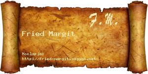 Fried Margit névjegykártya
